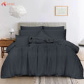 GREY LUXURY DUVET bedsheet SET- 8 PCS