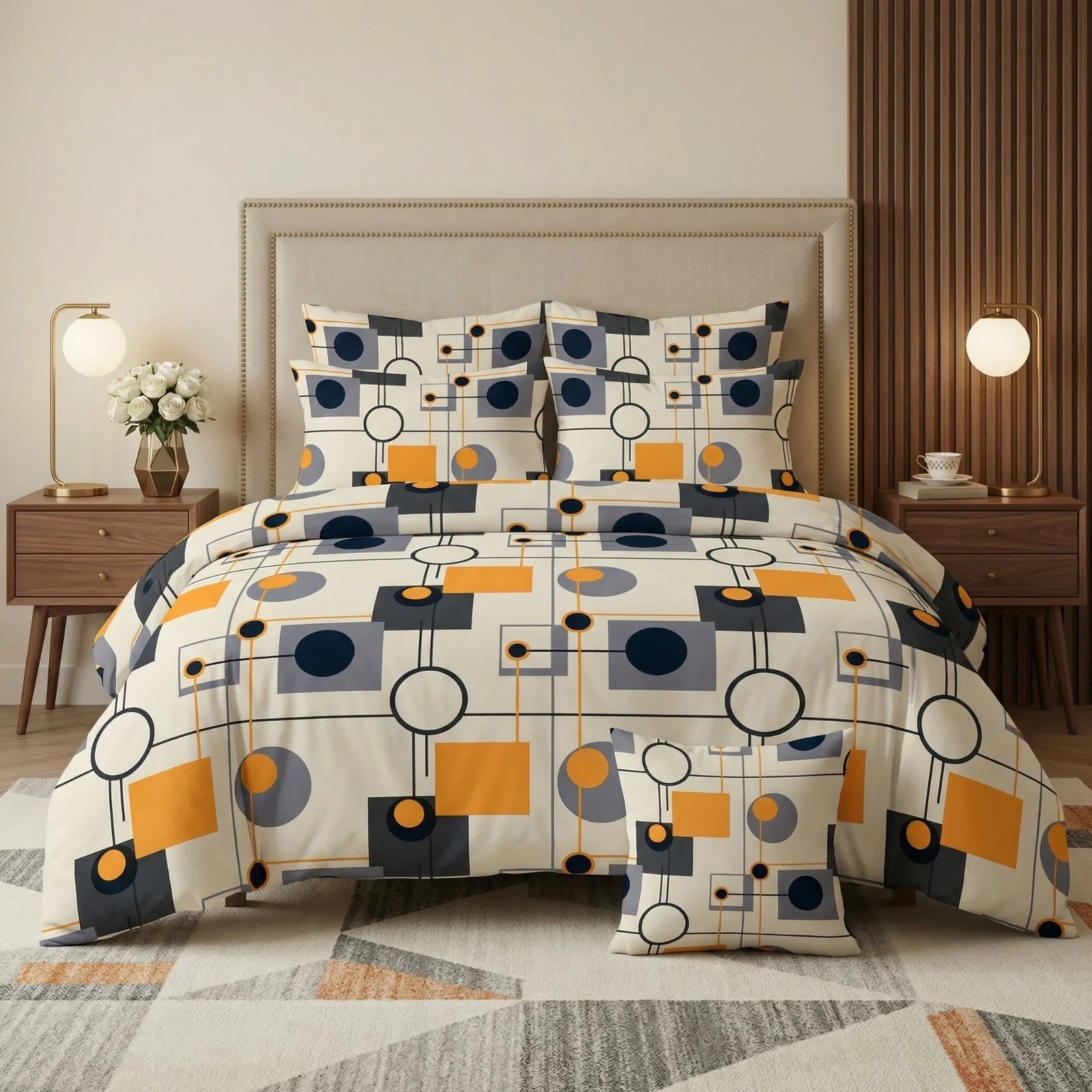 CIRCLE bedsheet Set- 7 Pcs